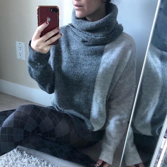 Fluffy comfy winter cowlneck knit pullover woolen - Picture 4 of 6